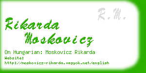rikarda moskovicz business card